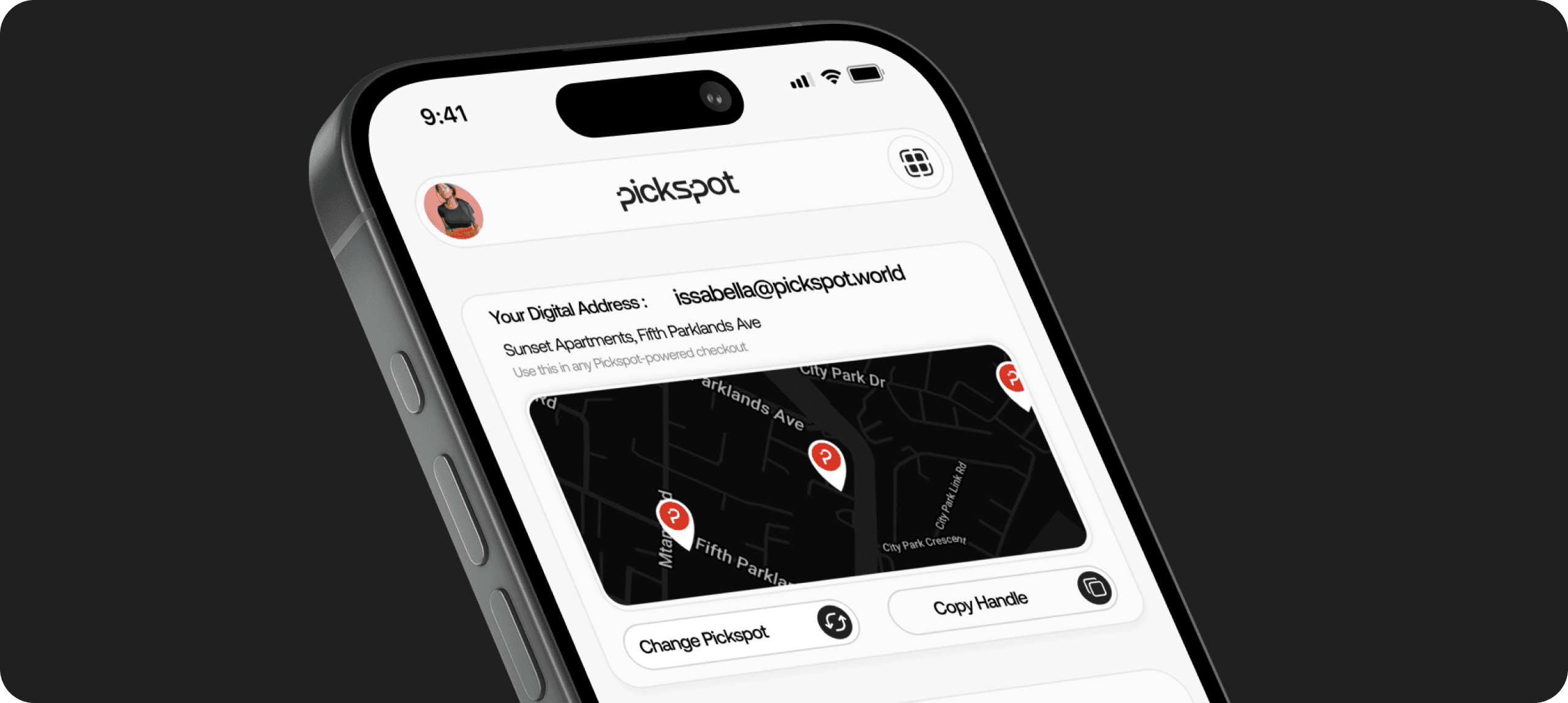 Mobile app interface